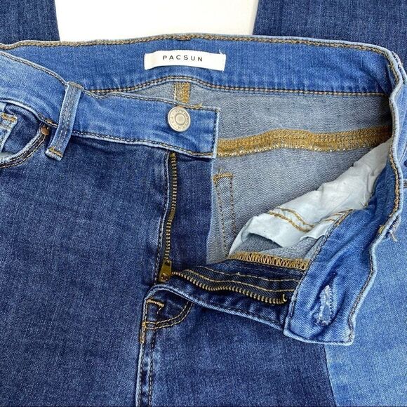 PacSun color block high rise jegging with raw hem size 25 - Picture 10 of 14